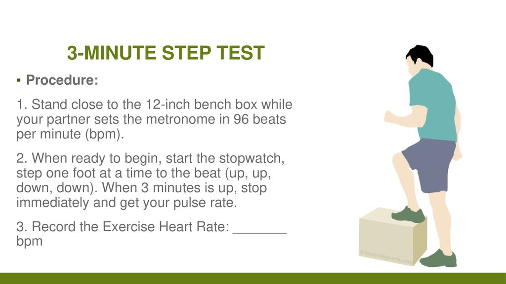 Bench step test sale